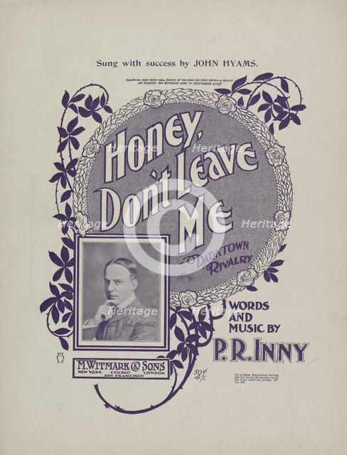 'Honey, don't leave me', 1901. Creator: Unknown.
