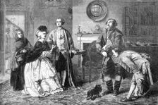 "Honeywood introducing the Bailiffs to Miss Richland as his friends", by W. P. Frith, R.A..., 1862. Creator: W Thomas