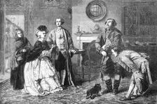 "Honeywood introducing the Bailiffs to Miss Richland as his friends", by W. P. Frith, R.A..., 1862. Creator: W Thomas