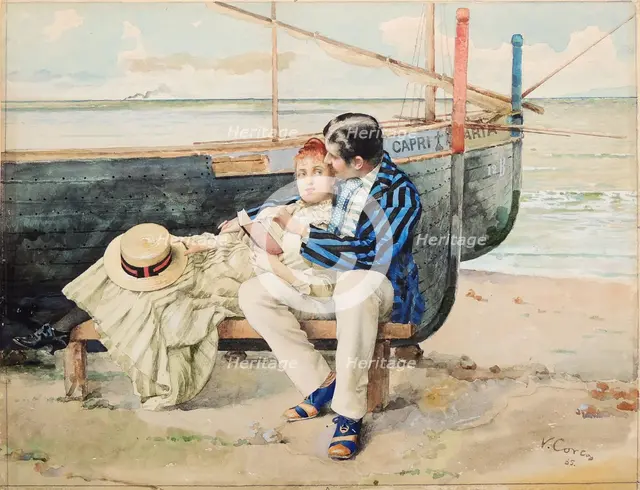 honeymoon, 1885. Creator: Corcos, Vittorio Matteo (1859-1933).