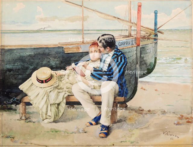 honeymoon, 1885. Creator: Corcos, Vittorio Matteo (1859-1933).