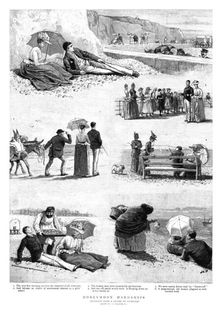 'Honeymoon Hardships, part 1 1890. Creator: Unknown