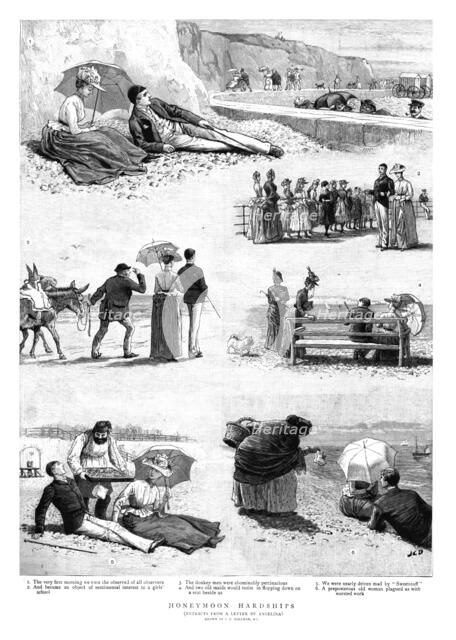 ''Honeymoon Hardships, part 1', 1890. Creator: Unknown.