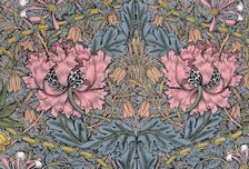 Honeysuckle. Decorative fabric, 1876. Creator: Morris, William (1834-1896)