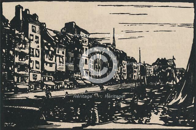 'Honfleur - Le Vieux Bassin', 1919. Artist: Paul-Elie Gernez.