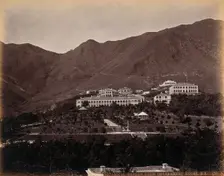 Hong Kong: Botanical Gardens and Albany, looking south from Government House, c1873. Creator: William Pryor Floyd