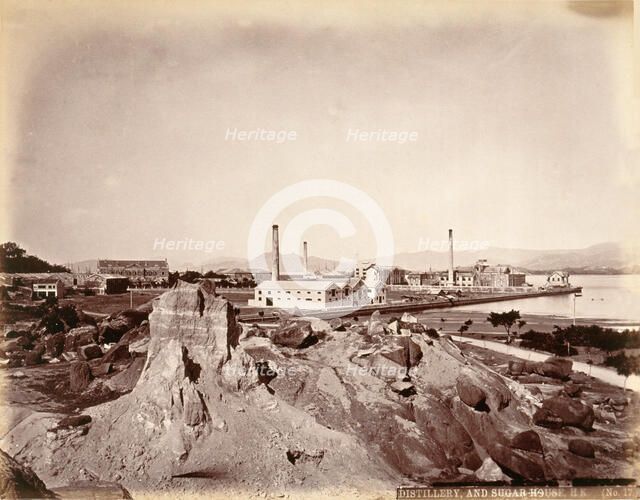 Hong Kong: distillery and china sugar refinery at East Point, c1871, c1873. Creator: William Pryor Floyd.