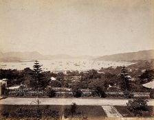 Hong Kong: Public Gardens and harbour viewed from the Albany, c1873. Creator: William Pryor Floyd