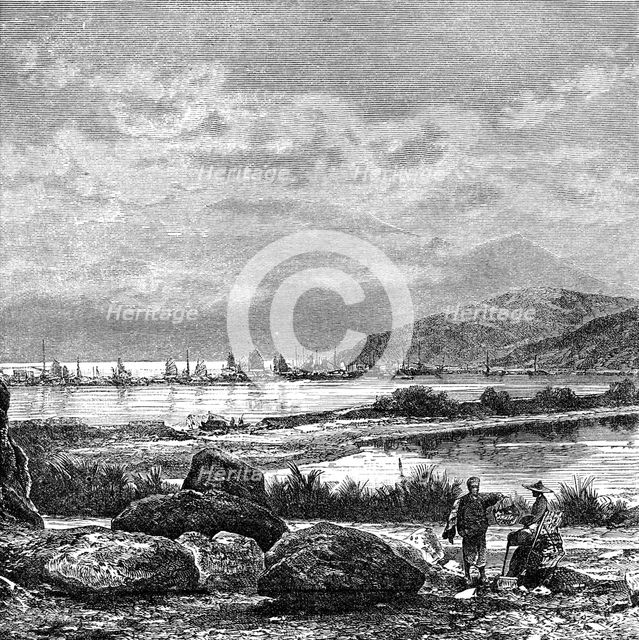 'Hong Kong, view from Kowlun', c1890. Artist: Unknown