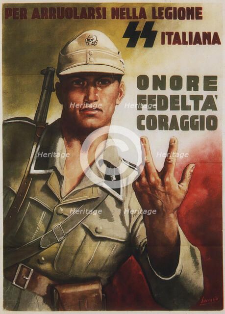 Honor, fidelity, courage, 1944. Creator: Boccasile, Gino (1901-1952).
