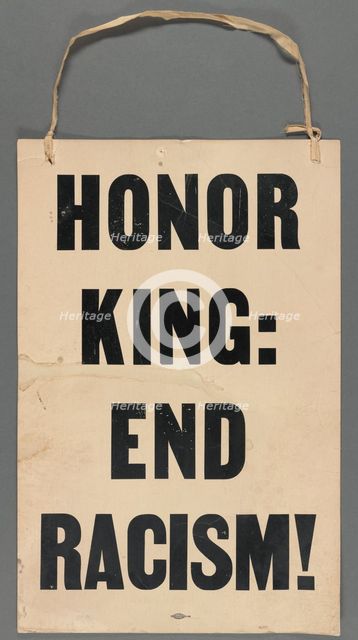Honor King: End Racism!, c1968. Creator: Allied printing Trades Council.