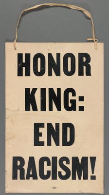 Honor King: End Racism!, c1968. Creator: Allied printing Trades Council