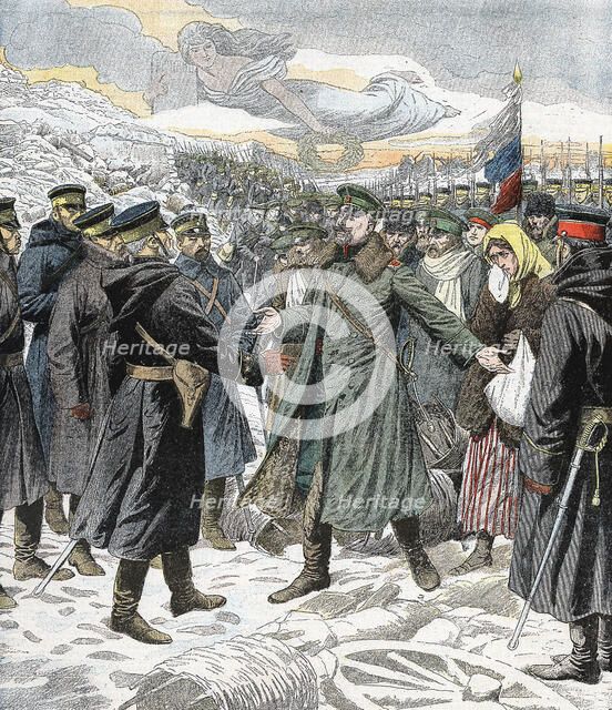 'Honorable surrender', Port Arthur, Russo-Japanese War, 1904-5. Artist: Unknown