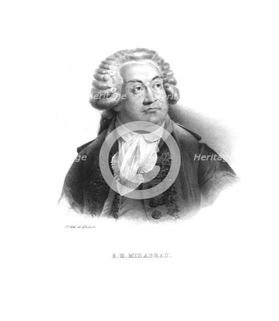 Honore-Gabriel de Riqueti, comte de Mirabeau, (c1820s).  Creator: Unknown.
