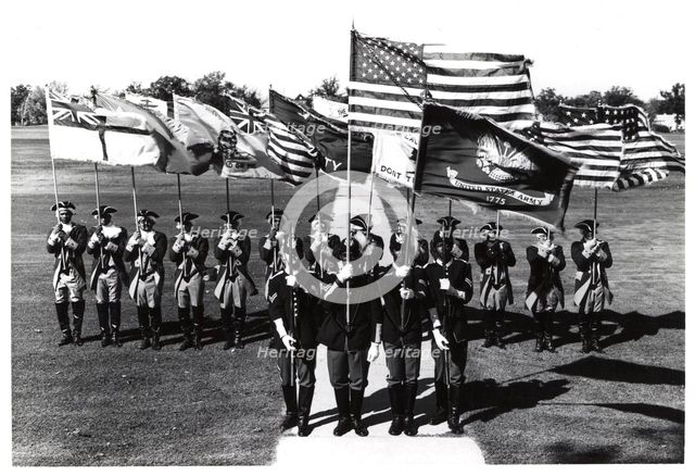 Honour Guard troops, Fort Sheridan, Illinois, USA, 1975. Artist: Unknown