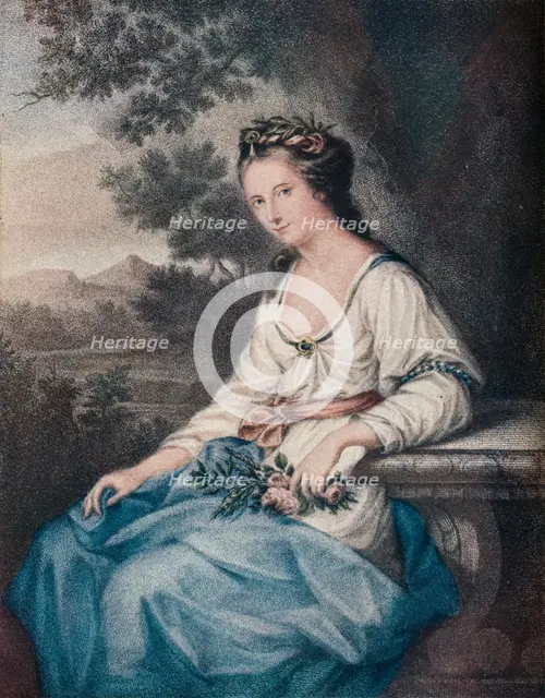 Honourable Anne Damer, 18th century, (1904). Creator: Thomas Ryder.