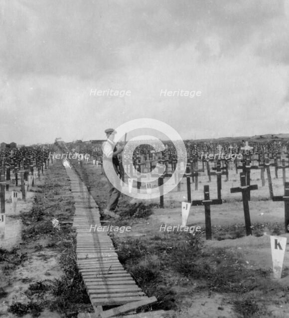 Hooge Crater Cemetery, near Ypres, Belgium, World War I, c1917-c1918. Artist: Nightingale & Co