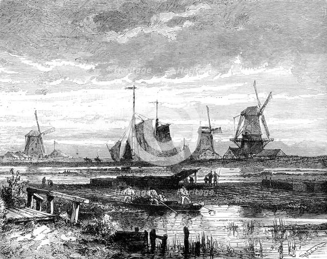 Hooge veenen, Dordrecht, Holland, 19th century.  Artist: T Weber