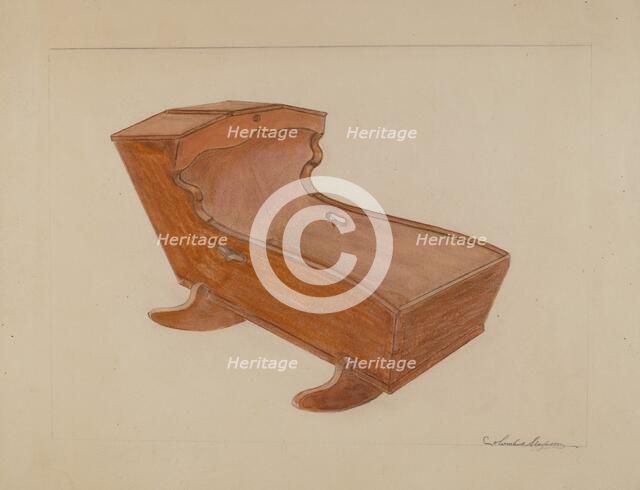 Hooded Cradle, 1935/1942. Creator: Columbus Simpson.