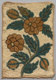 Hooked Panel, 1700s. Creator: Unknown