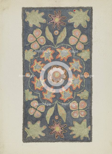 Hooked Rug, 1935/1942. Creator: Dorothy Lacey.