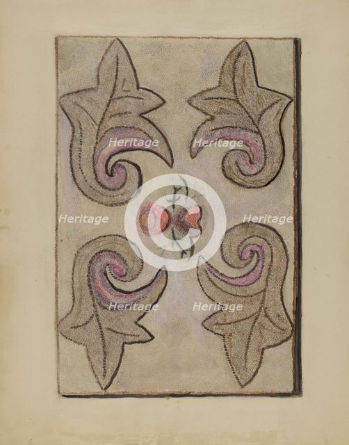 Hooked Rug, 1935/1942. Creator: Mosseller, Lillian M..