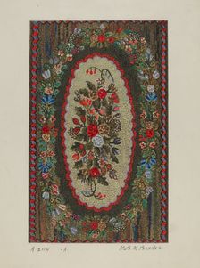 Hooked Rug, 1935/1942. Creator: Ruth M. Barnes