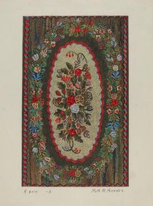 Hooked Rug, 1935/1942. Creator: Ruth M. Barnes