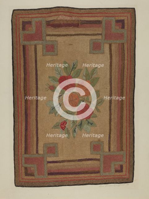Hooked Rug, 1941. Creator: Alice Cosgrove.