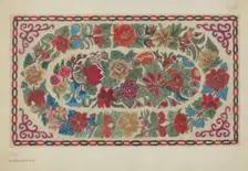 Hooked Rug, c. 1936. Creator: Elizabeth Valentine