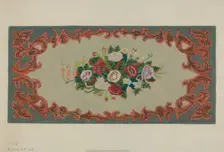 Hooked Rug, c. 1936. Creator: Elizabeth Valentine
