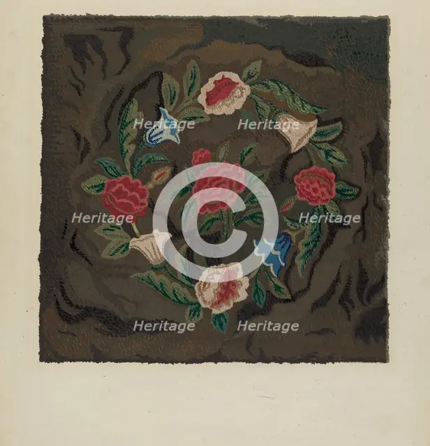 Hooked Rug, c. 1936. Creator: Jules Lefevere.