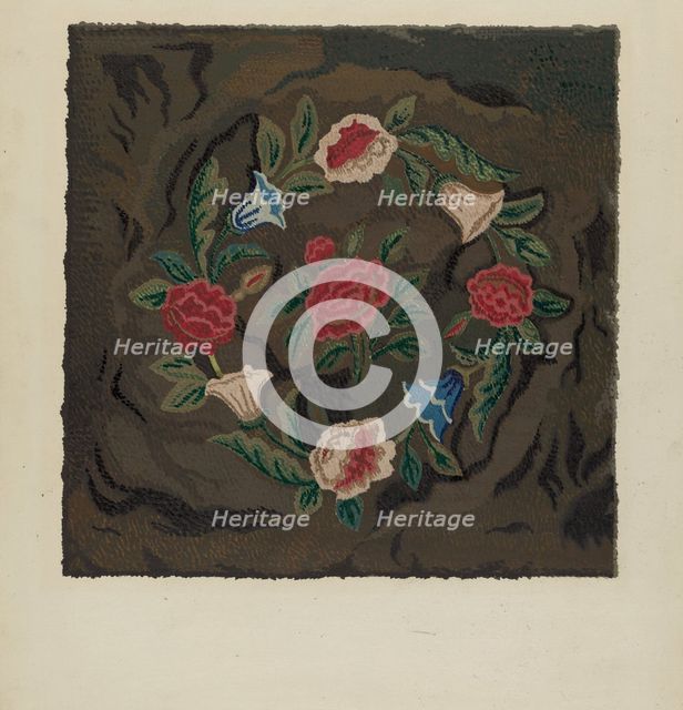 Hooked Rug, c. 1936. Creator: Jules Lefevere.