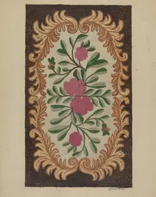 Hooked Rug, c. 1936. Creator: Jules Lefevere