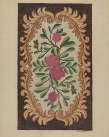 Hooked Rug, c. 1936. Creator: Jules Lefevere