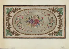 Hooked Rug, c. 1936. Creator: Marian Curtis Foster