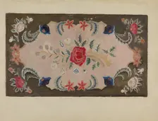 Hooked Rug, c. 1936. Creator: Mosseller, Lillian M.