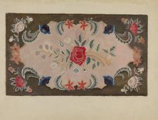 Hooked Rug, c. 1936. Creator: Mosseller, Lillian M.