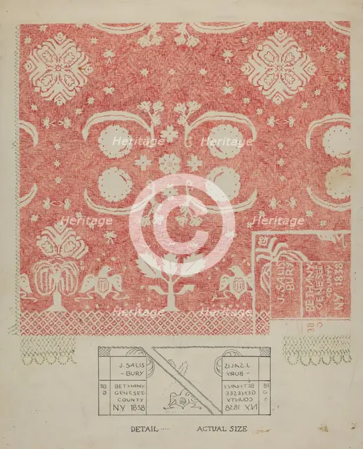 Hooked Rug, c. 1936. Creator: Mosseller, Lillian M..