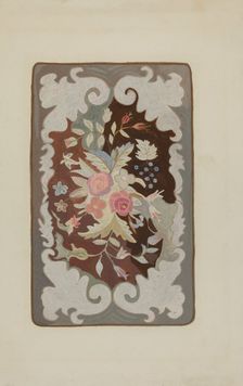 Hooked Rug, c. 1936. Creator: Mosseller, Lillian M.