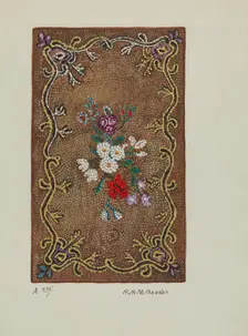 Hooked Rug, c. 1936. Creator: Ruth M. Barnes