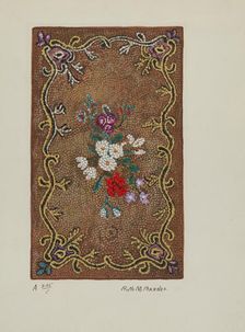 Hooked Rug, c. 1936. Creator: Ruth M. Barnes