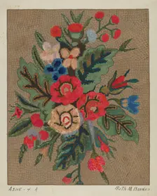 Hooked Rug, c. 1936. Creator: Ruth M. Barnes