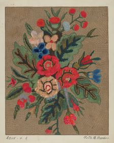 Hooked Rug, c. 1936. Creator: Ruth M. Barnes