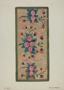 Hooked Rug, c. 1936. Creator: Ruth M. Barnes