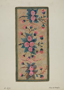Hooked Rug, c. 1936. Creator: Ruth M. Barnes