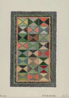 Hooked Rug, c. 1936. Creator: Ruth M. Barnes