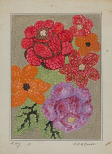 Hooked Rug, c. 1936. Creator: Ruth M. Barnes