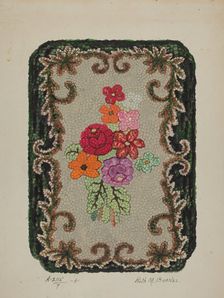 Hooked Rug, c. 1936. Creator: Ruth M. Barnes