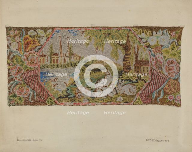 Hooked Rug, c. 1937. Creator: William P. Shearwood.
